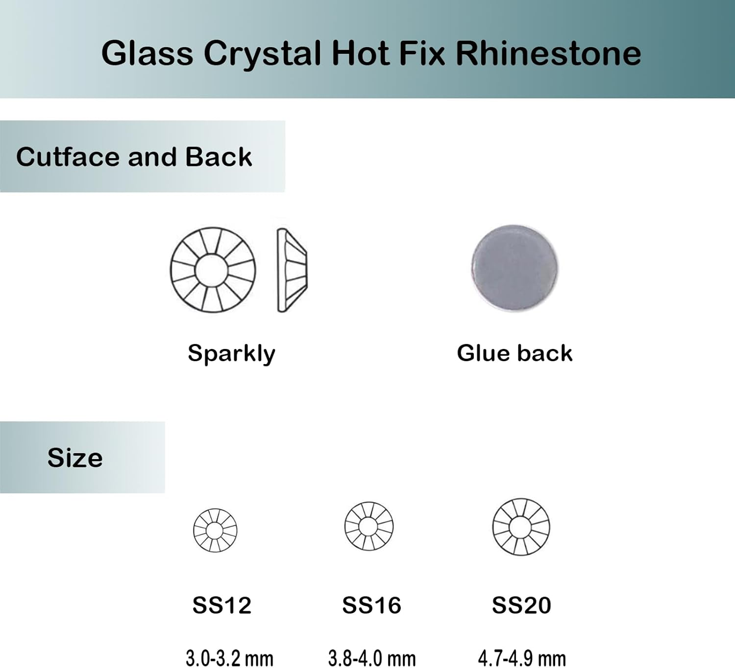 1440 Pack Hotfix Rhinestones, Careuoklab Flatback round Gems Glass Stones Crystal Rhinestones for Crafts Clothing Dance Costumes Shoes Bag Decoration (Red, SS20) image number 4