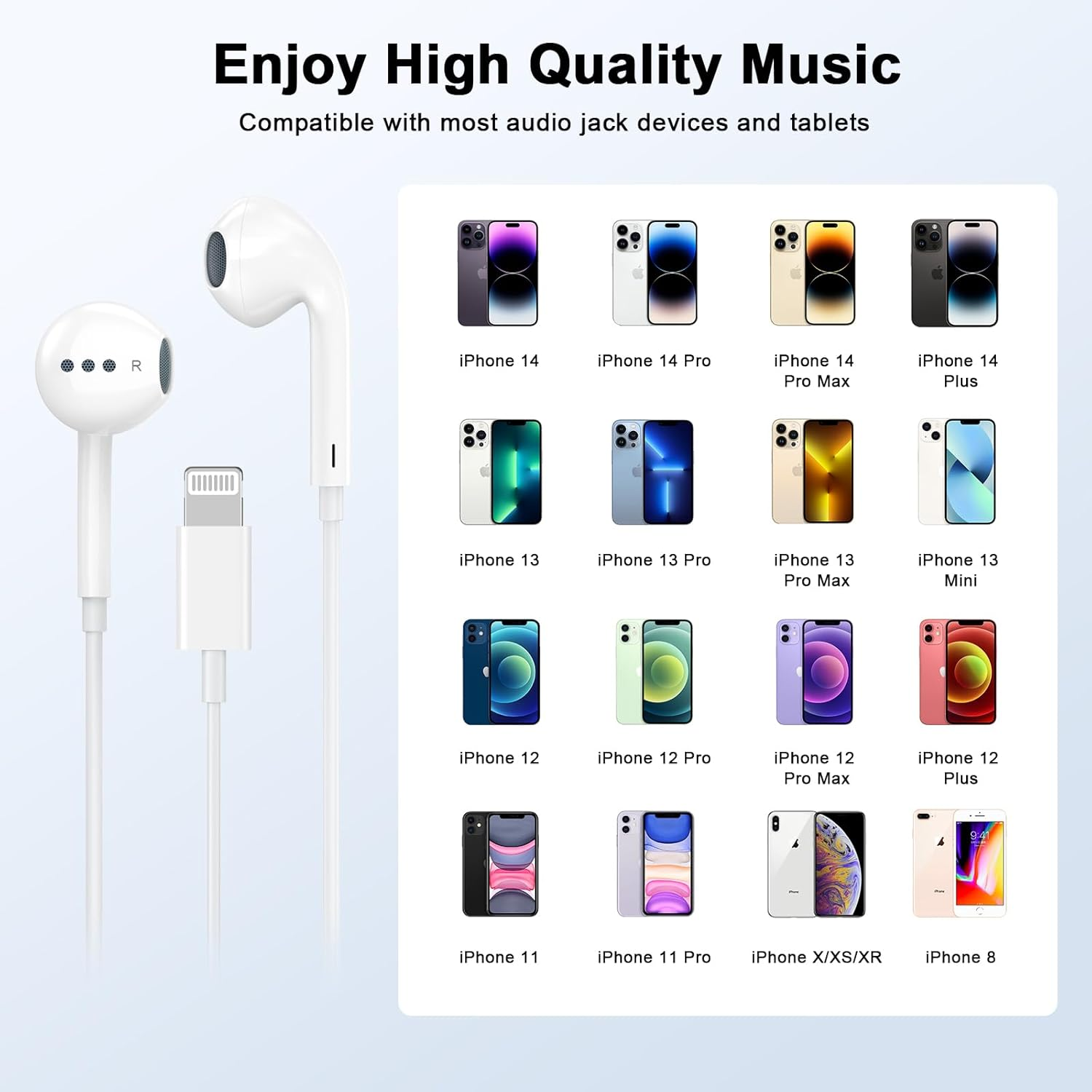 [Apple Mfi Certified] for Iphone Headphones Wired Earbuds/Earphones with Built-In Microphone & Volume Control Hifi Stereo Nosie Reduction Compatible for Iphone 14 13 12 11 Pro Max XS XR X 8 7, 2 Pack image number 5