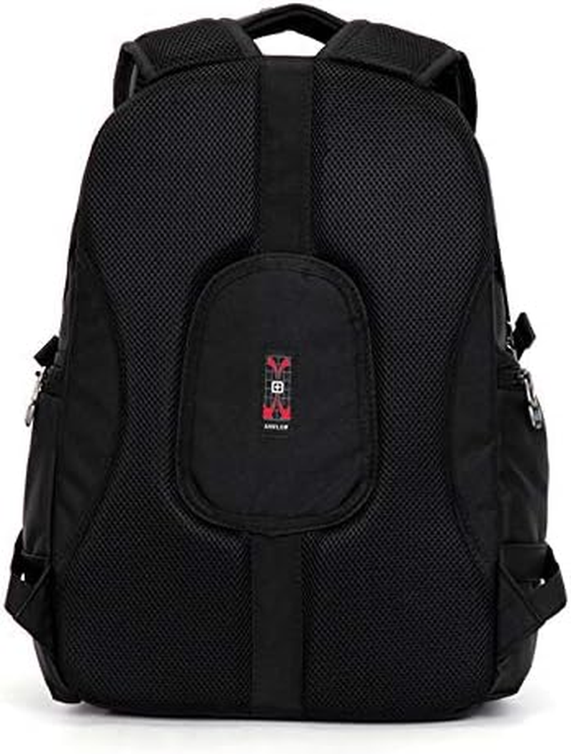 SUISSEWIN Swiss Waterproof Business Backpack Travel Backpack College School Backpack Casual Daypack Daily Shoulder Bag SN9938 Black 15.6 Inch Laptop Notebook Backpack for Men Womens Boys Girls&hellip; image number 5