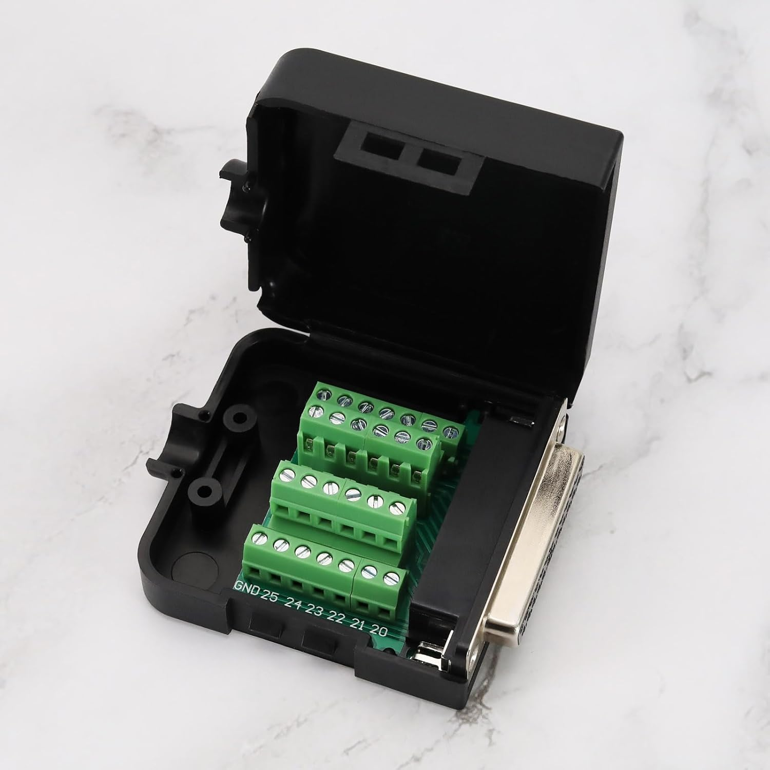 Create Idea DB25 Adapter RS232 D-SUB Serial Adapters 25-Pin Solderless Serial Port Adapter to Terminal Connector Signal Module Long Bolts and Nuts with Case, Female image number 6