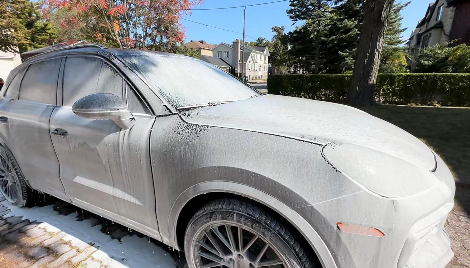 WXNANY Pressure Washer Foam Cannon with 1/4&rdquo; Quick Connector 5 Tips and Holder 1 Liter Bottle