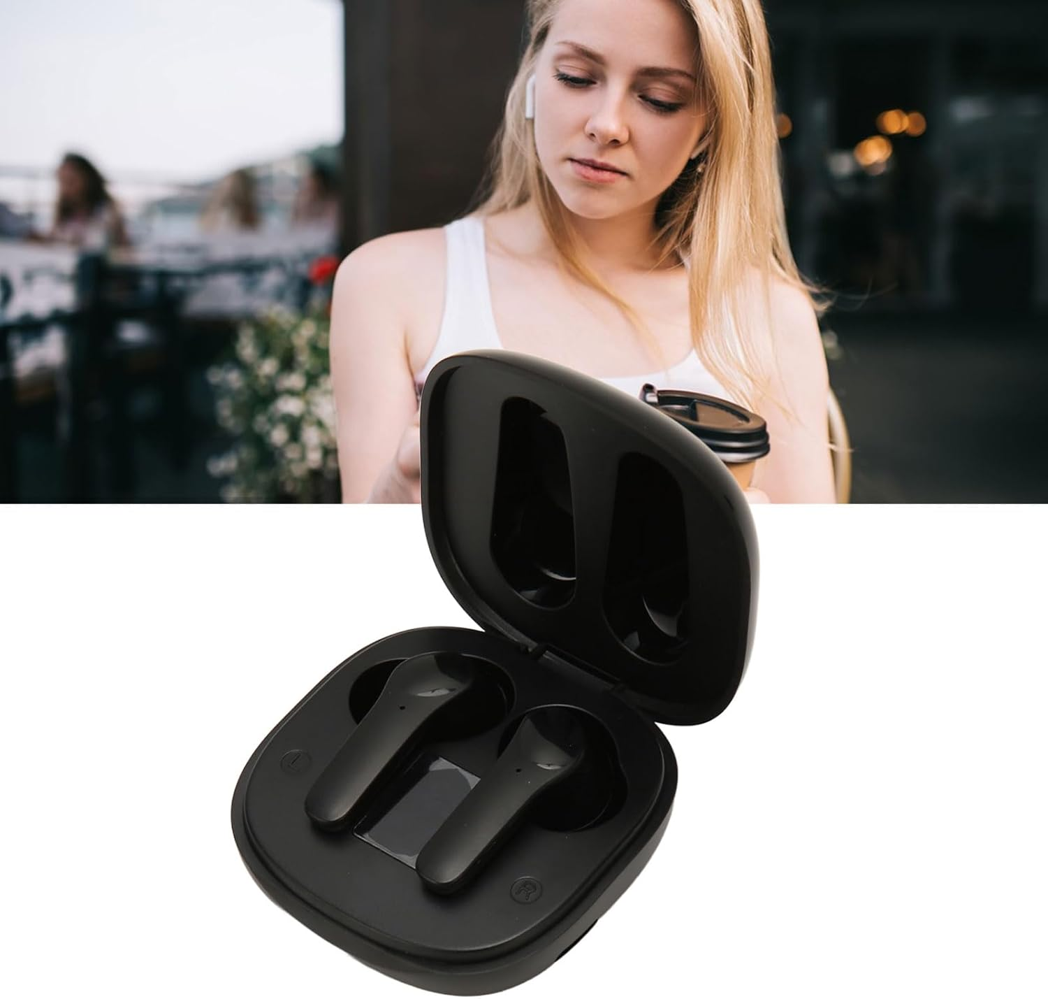 Translator Earbuds With5.3, 74 Languages 70 Accents, Real Time Translation, 4 Translation Modes, Ergonomic Design, Hifi Stereo, for Music Call (Black) image number 3