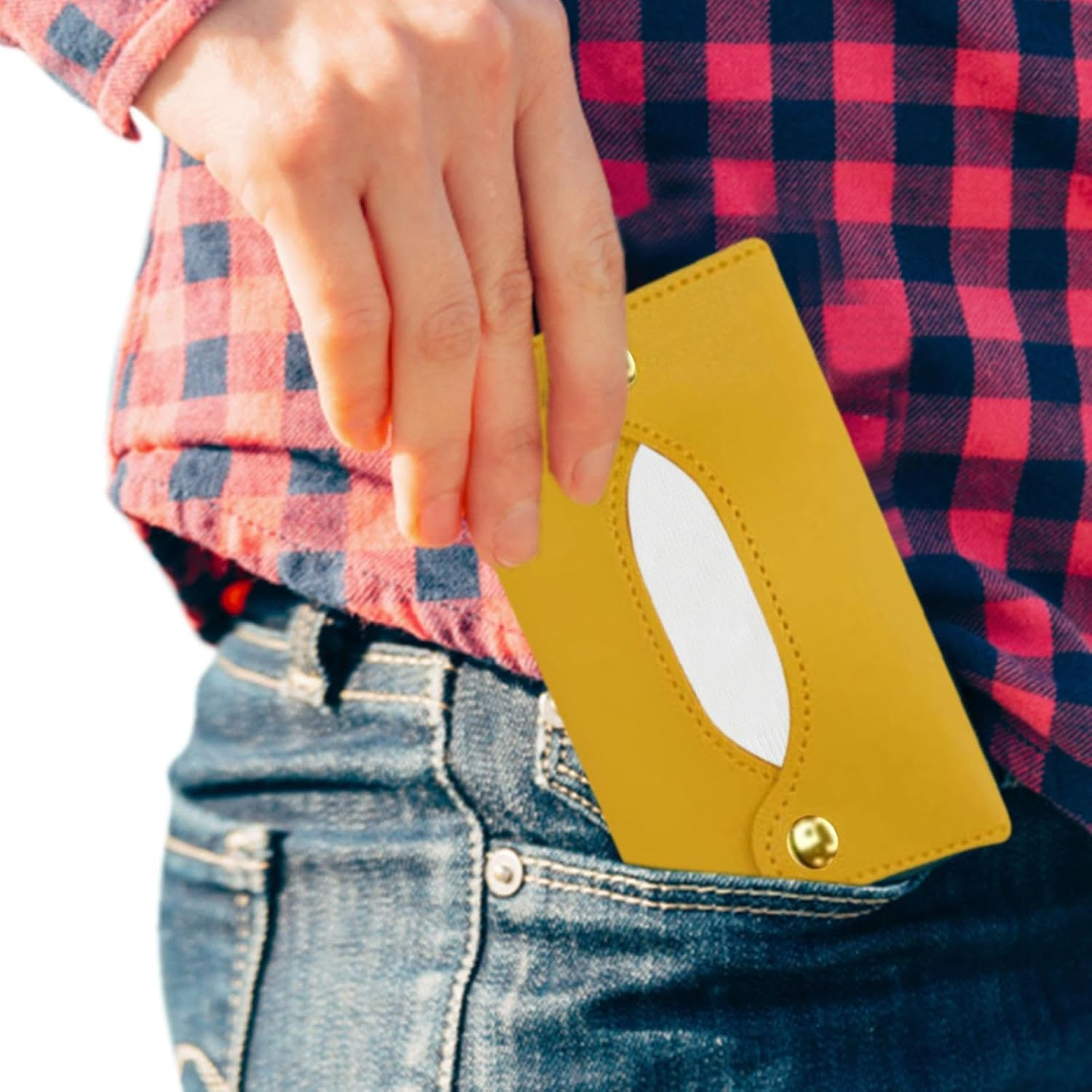 Tissue Holder | Reusable Paper Box Bag for Car, Home and Travel | Portable Organiser for Living Room, Bathroom, Travel | Durable and Practical for Daily Carry, I image number 1