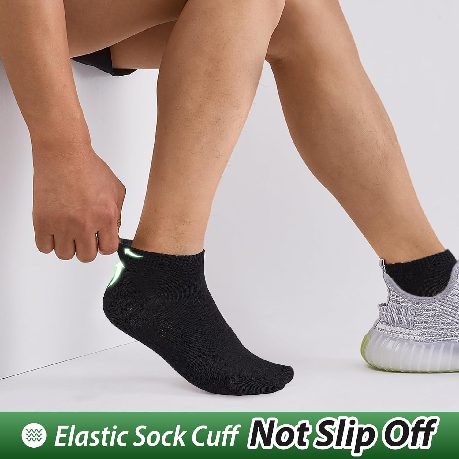 10 Pairs Bamboo Trainer Socks for Mens Womens and Ladies, Low Cut Ankle Seamless Sock, Moisture-Wicking Short Athletic Socks for Sports, Running, Gym, Casual image number 5