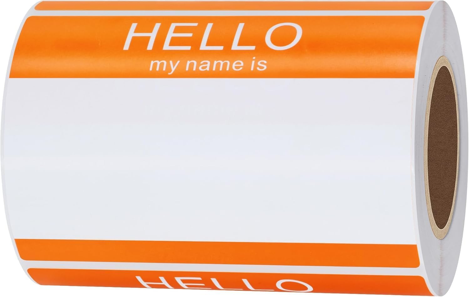 Hybsk Hello My Name Is Red Name Tag Identification Stickers 3-1/2&rdquo; X 2-3/8&rdquo; Total 200 Labels per Roll Name Stickers (Red)