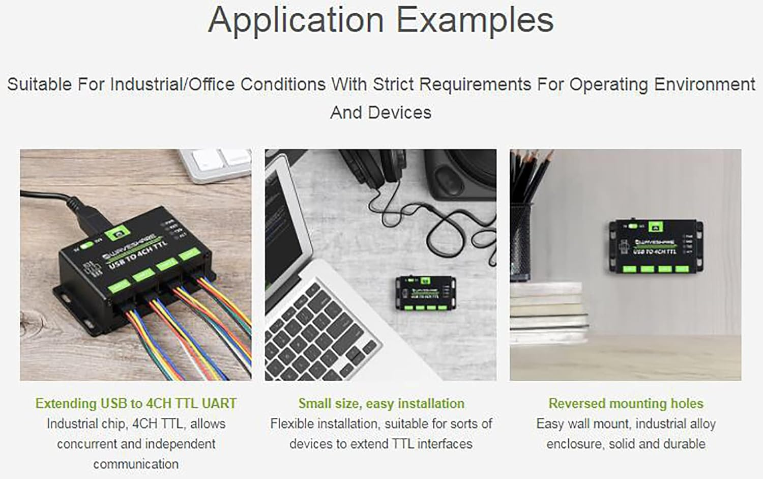 Industrial USB to 4-CH TTL Converter Adapter USB to UART Support Multi Protection /Systems /Win7/8/8.1/10/11, Linux, Etc image number 6