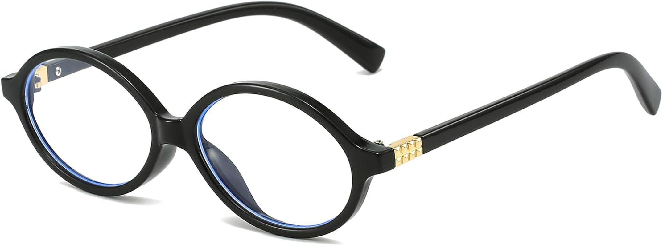 LJCZKA Oval Blue Light Glasses for Women Men Computer Glasses Oval Frame anti Eyes Strain Headache Unisex for Reading Texting Gaming