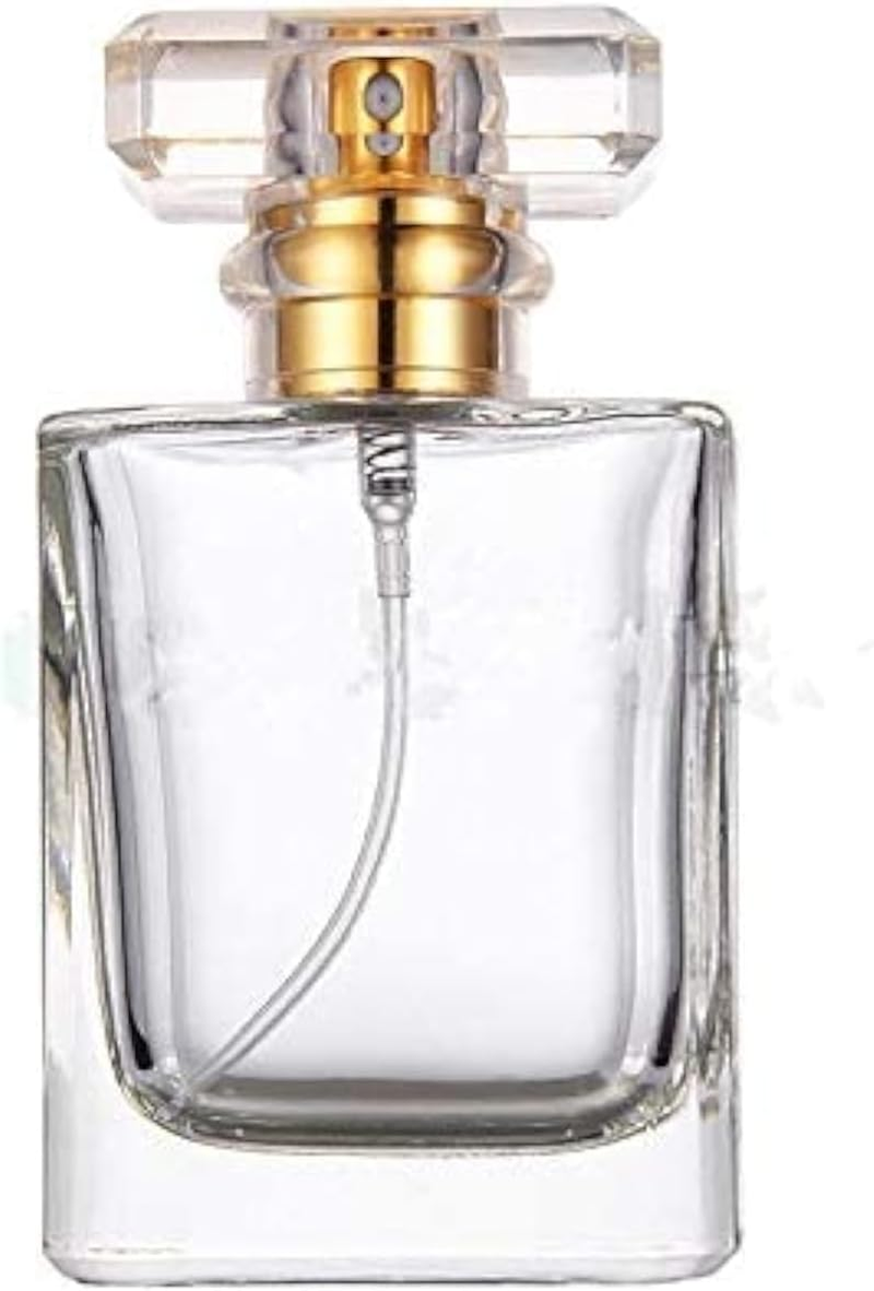 Z&eacute;nitude Glassworks 100Ml Empty Glass Perfume Spray Bottle Refillable Rectangular Gold