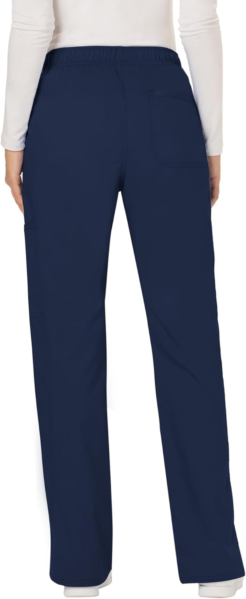 Cherokee Workwear Revolution WW120 Women'S Mid Rise Moderate Flare Drawstring Pant image number 3