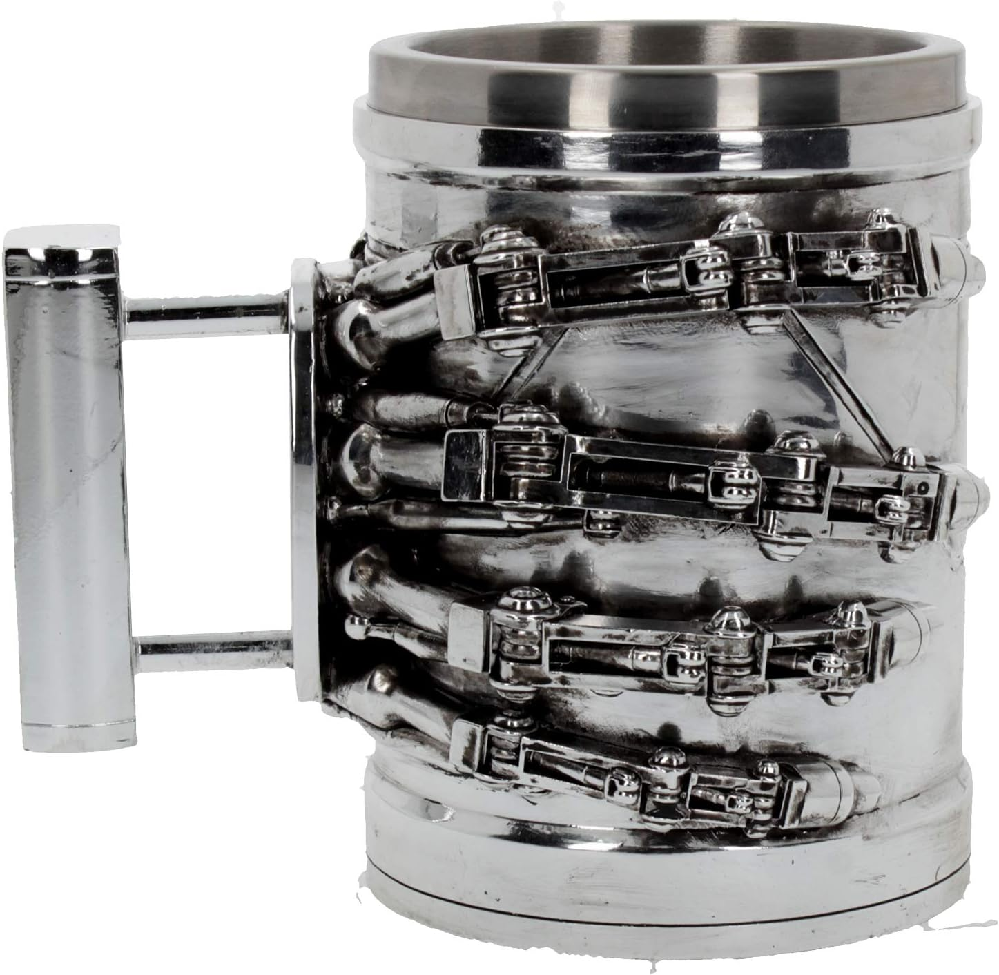 Nemesis Now B4656N9 Terminator 2 Tankard 17Cm, Resin W/Stainless Steel Insert, Silver image number 1