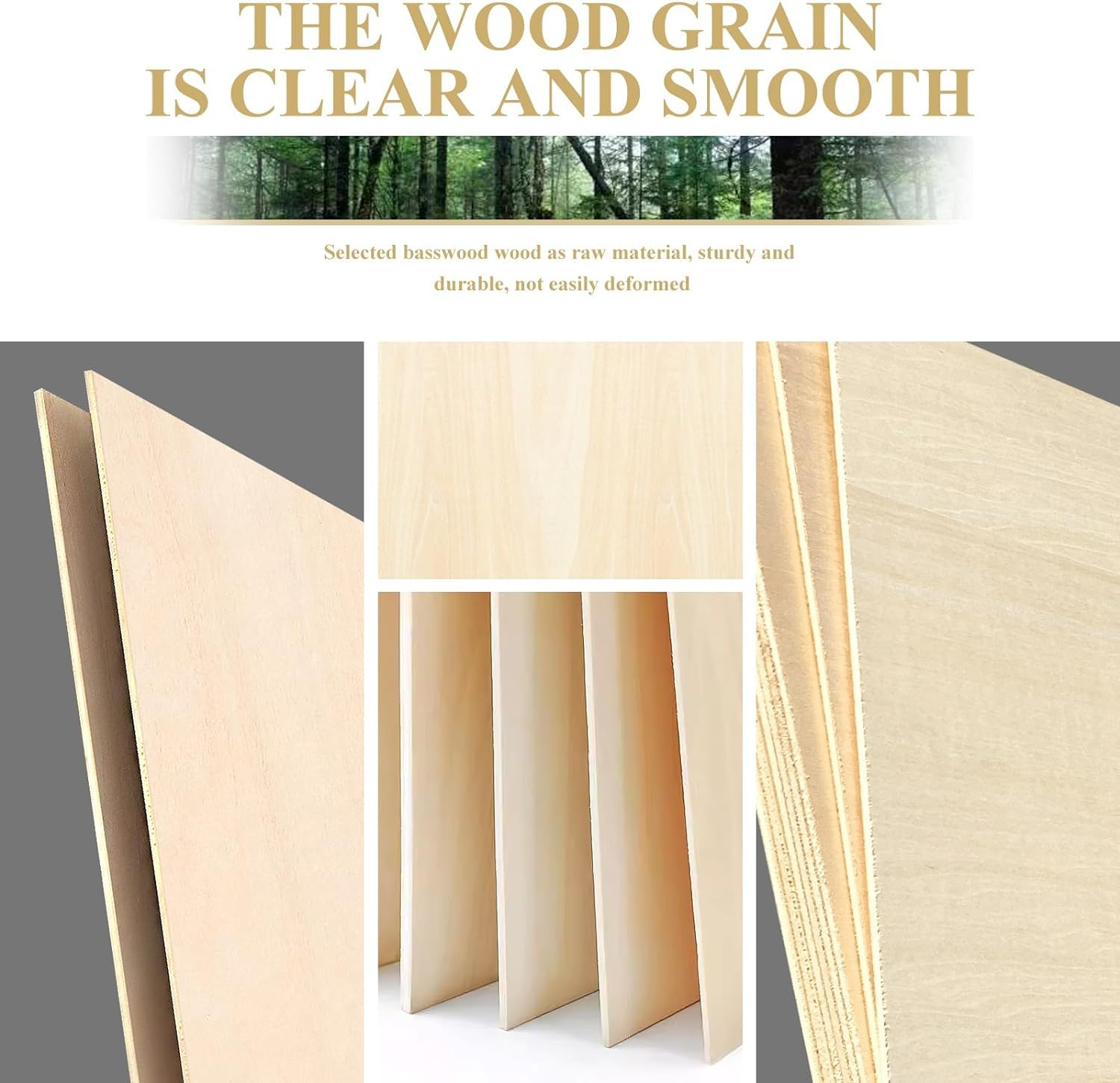 12 Pack 12"X12"X1/8" Basswood Sheets 3Mm Basswood Plywood,Craft Wood Balsa Wood,For DIY Ornaments and Model Engraving, Wood Burning, Architectural Models, Drawing、Wood for Laser Cutting image number 6