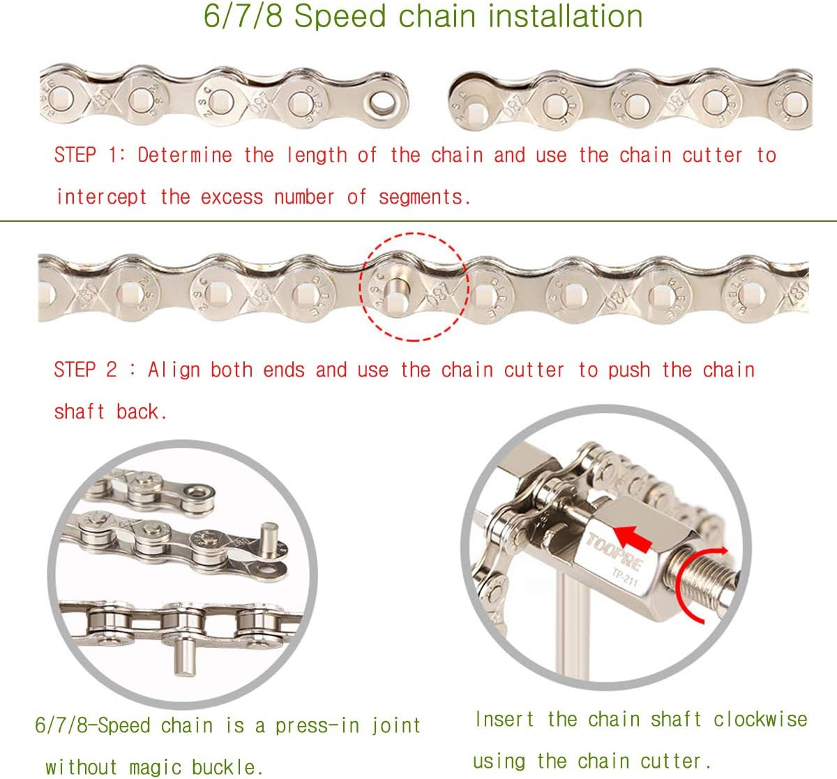 PLATT Bike Chains 1-Speed 6/7/8-Speed 9-Speed 10-Speed 11-Speed 114-Links/116-Links - 11-Speed image number 2