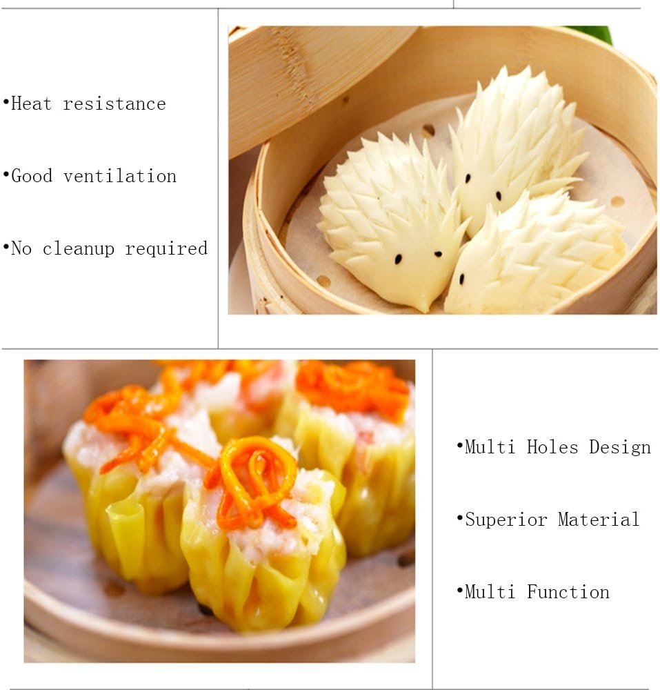 Janyun 200Pcs 9 Inch Air Fryer Parchment Paper Liners Bamboo Steamer Baking Sheets for Air Fryer Accessories (9 Inch) image number 6