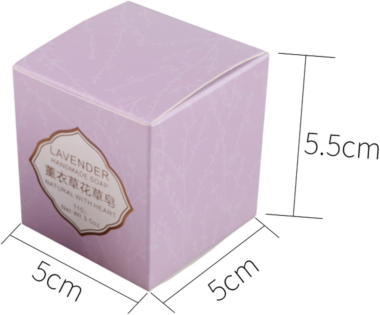 Lavender Flower Botanical Soap Bar,110G Handmade Natural Essential Oil Floral Face Body Soap for Women,Moisturizing Artisanal Scented Bath Soap Gift with Blistering Net (Lavender)