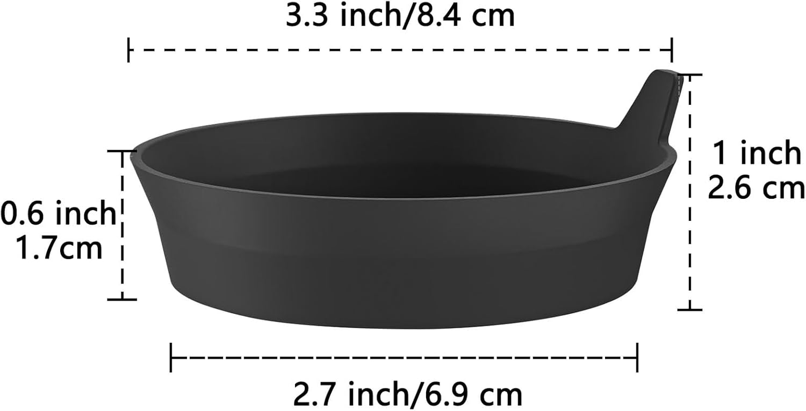 4 Pcs Car Cup Holder Coasters, Universal Non-Slip Silicone Coasters, Recessed Automotive Cup Holder Inserts, Waterproof Auto Cup Mats (Black) image number 5