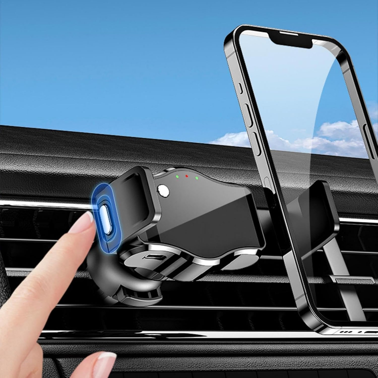 Phone Holder for Car - Car Phone Mount | Dashboard Cell Phone Holder Car, 360&deg; Rotatable Car Phone Holder Mount with Non-Slip Silicone, Compatible with Smartphone image number 1