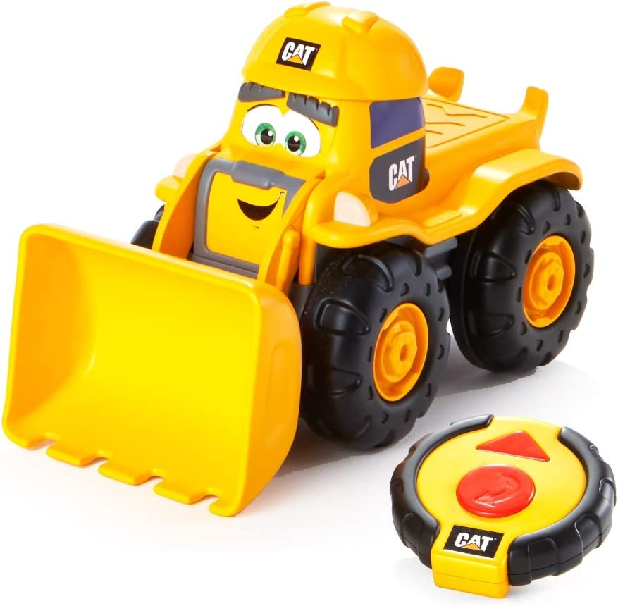 CAT Construction Toys, RC Remote Control Loader Truck - 10.5 Inch Length, Child Friendly Controller, Stowable Controller, Working Headlights - Batteries Included! image number 2