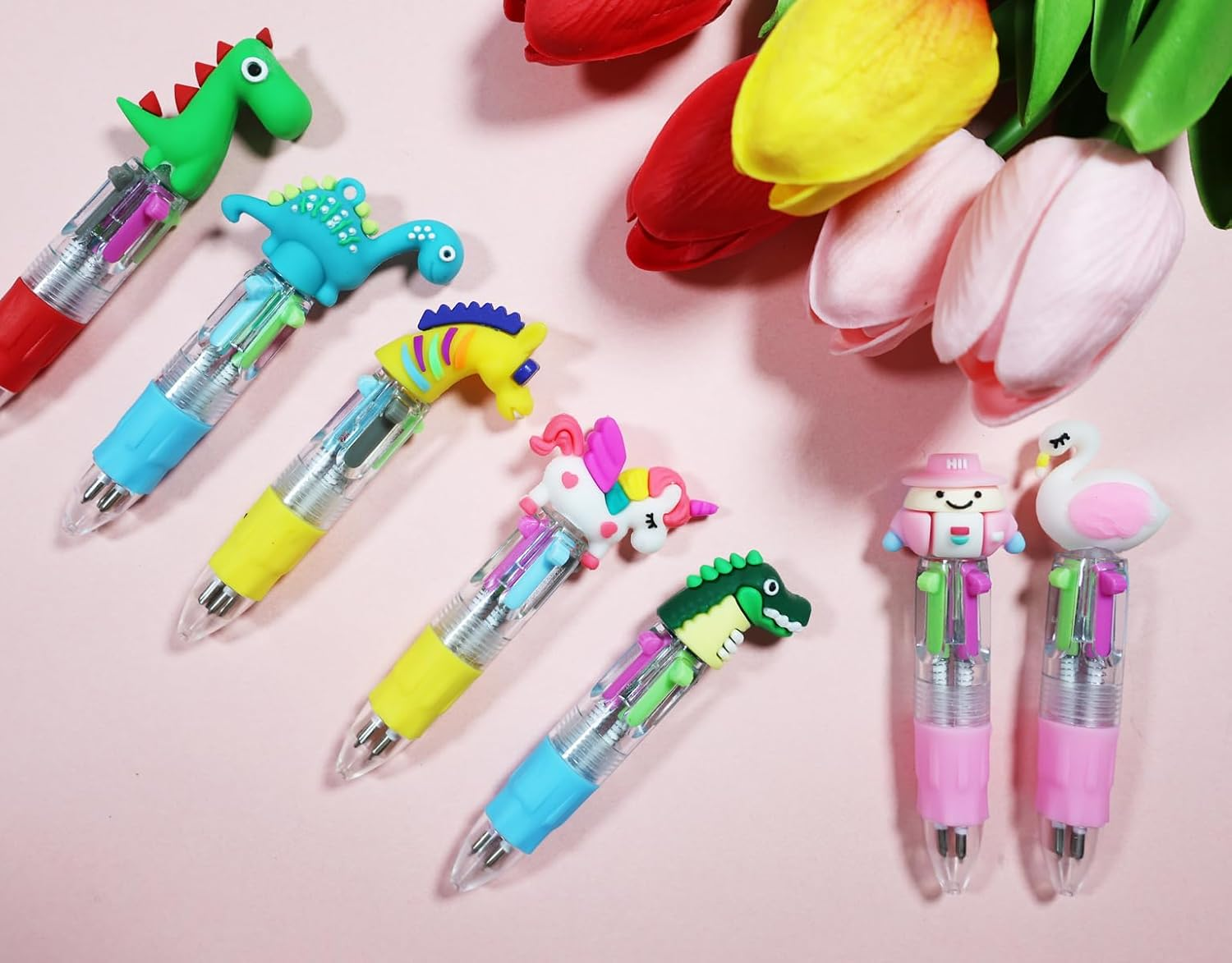 40PCS Ballpoint Pen for Kids Party Bag Fillers Parties Favors Multicolored 4-In-1 Gifts for Classroom Incentive Prizes Birthdays and Children'S Parties image number 1