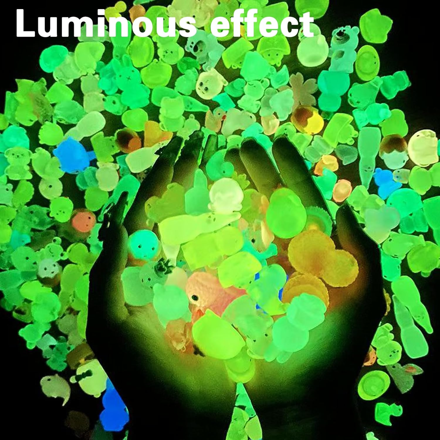 70PCS Glow in the Dark Mini Resin Animals - DIY Craft Kit for Aquariums, Fairy Gardens & Dollhouse Decor | Multi-Purpose Glowing Figures for Landscaping, Pottery & Family Projects (Random Styles) image number 1