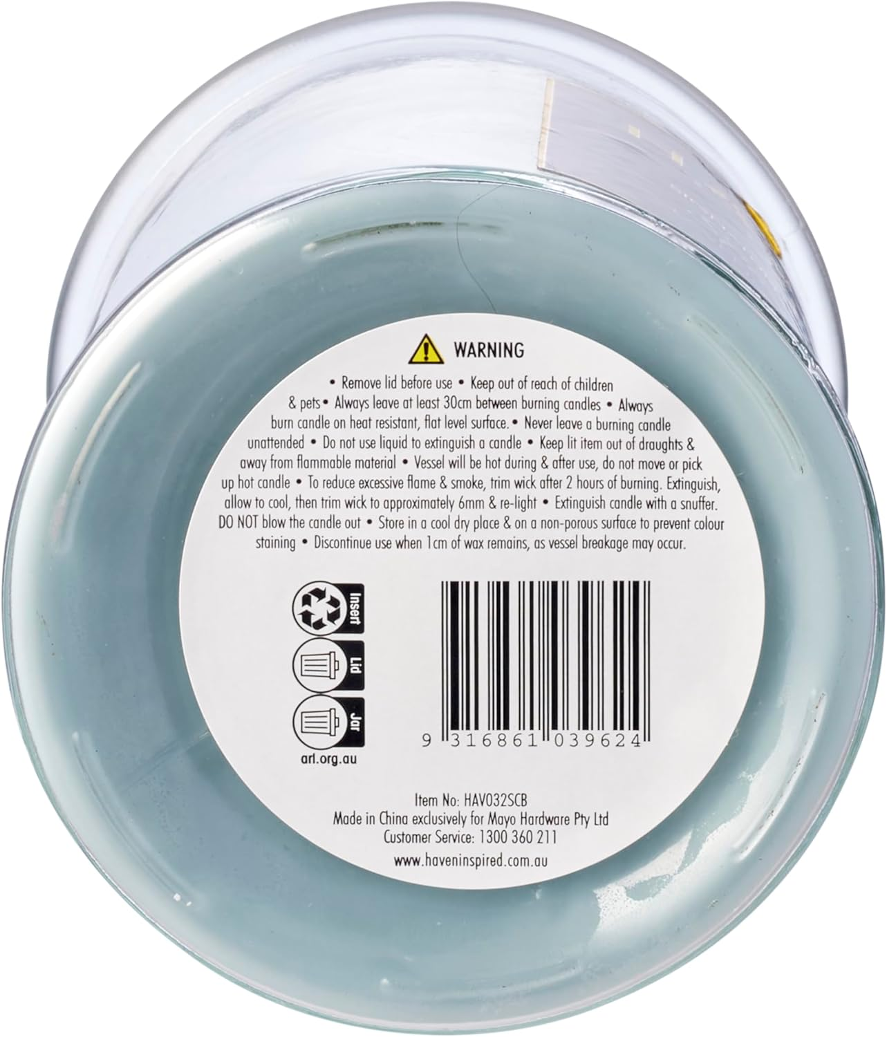 Haven Lavender & Amber Scented Candle in Glass Jar - Clean-Burning Soy Wax Blend with Natural Cotton Wick - Long-Lasting Aromatherapy Candle for Home Decor & Fragrance image number 2