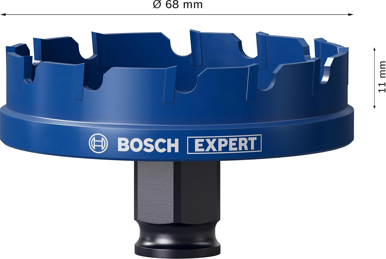 Bosch 1X Expert Sheet Metal Hole Saw for Power Change plus Systems (For Stainless Steel Sheets, Steel Sheets, &Oslash; 68 Mm, Professional Accessory Rotary Drill/Drivers) image number 3