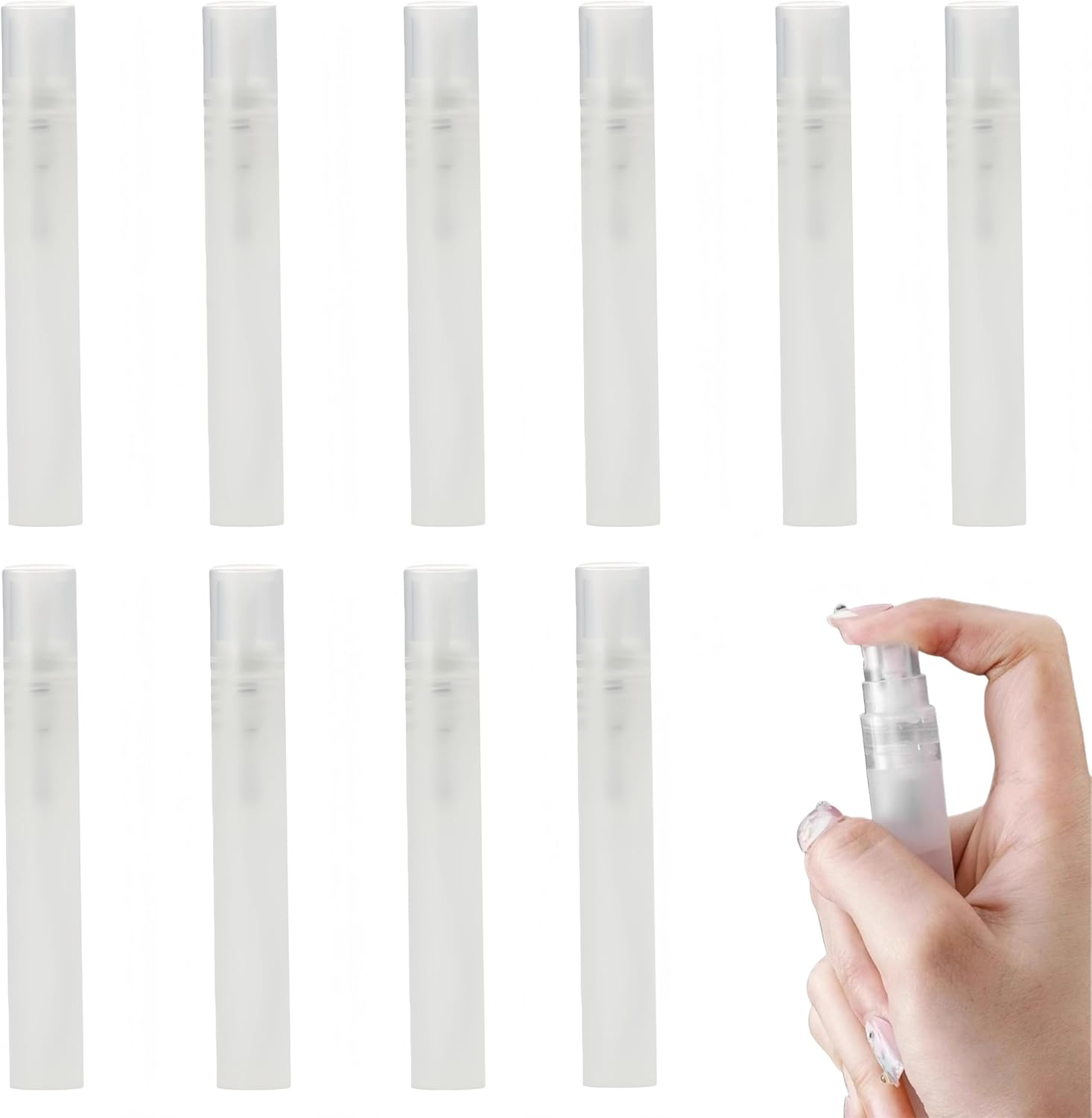 10Pcs Spray Bottle,10 Ml Refillable Empty Bottles,Plastic Small Spray Bottles,Perfume Atomizers Travel Bottle,Small Empty Sample Containers,For Perfume Essential Oils,Travel,Cleaning,Makeup Tool. image number 2