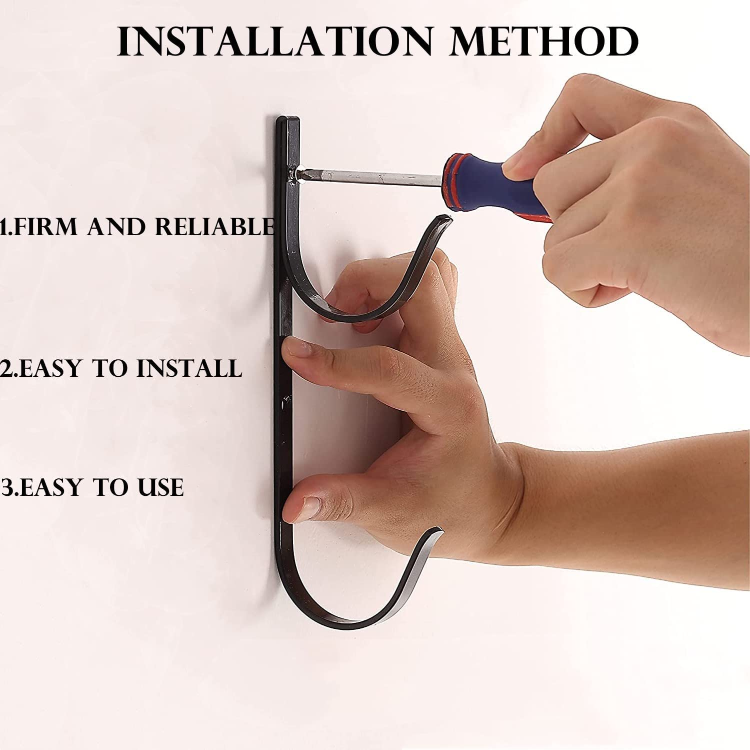 Pool Pole Hanger for Fence（4 Pack） Black Pool Equipment Hooks Heavy Duty Pool Tool Organizer for Telescopic Poles, Skimmers, Leaf Rakes,Pool Hose,Garden Tools,Brushes and Swimming Pool Accessories image number 4