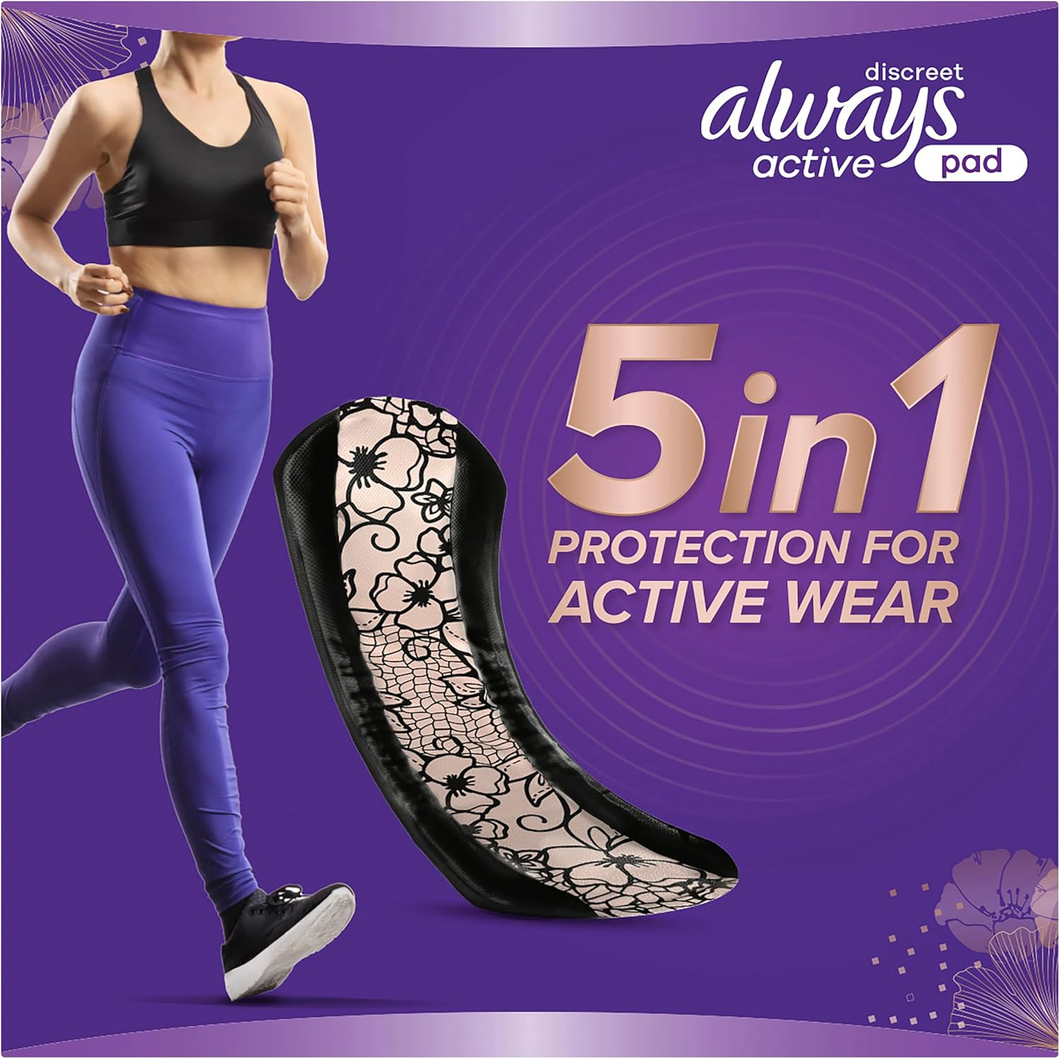 Always Discreet Incontinence Active Pads, Normal 10 image number 1