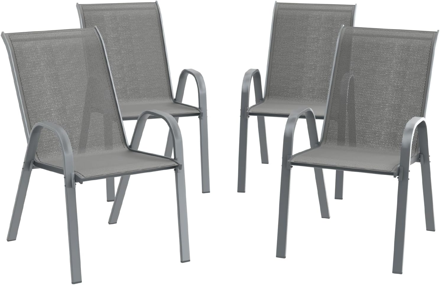 ALFORDSON Outdoor Patio Bistro Chairs 2 Pcs Uv-Resistant PE Wicker, 2X Stackable Outdoor Lounge Chairs with Metal Frame for Conversation Set Coffee Table, Black