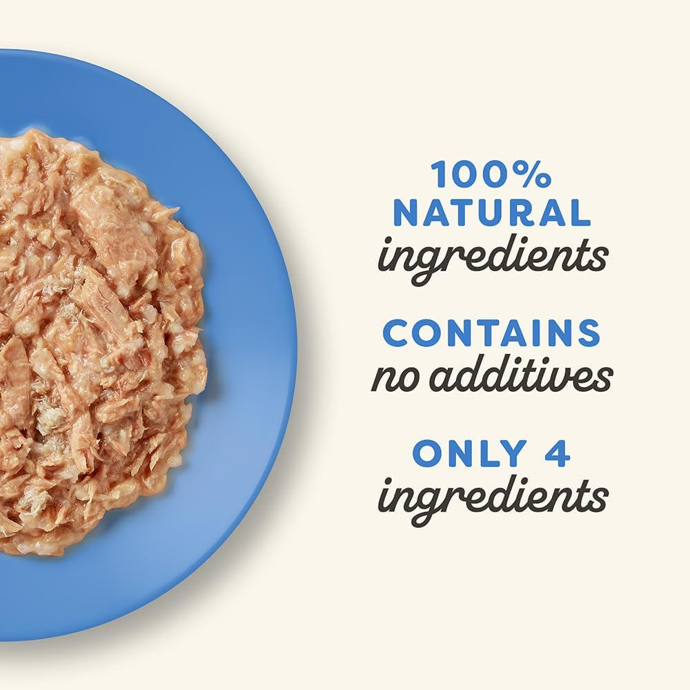 Applaws 100% Natural Wet Cat Food Tuna Fillet with Crab in Broth, Limited Ingredients Pet Food 60G Pot (Pack of 10)
