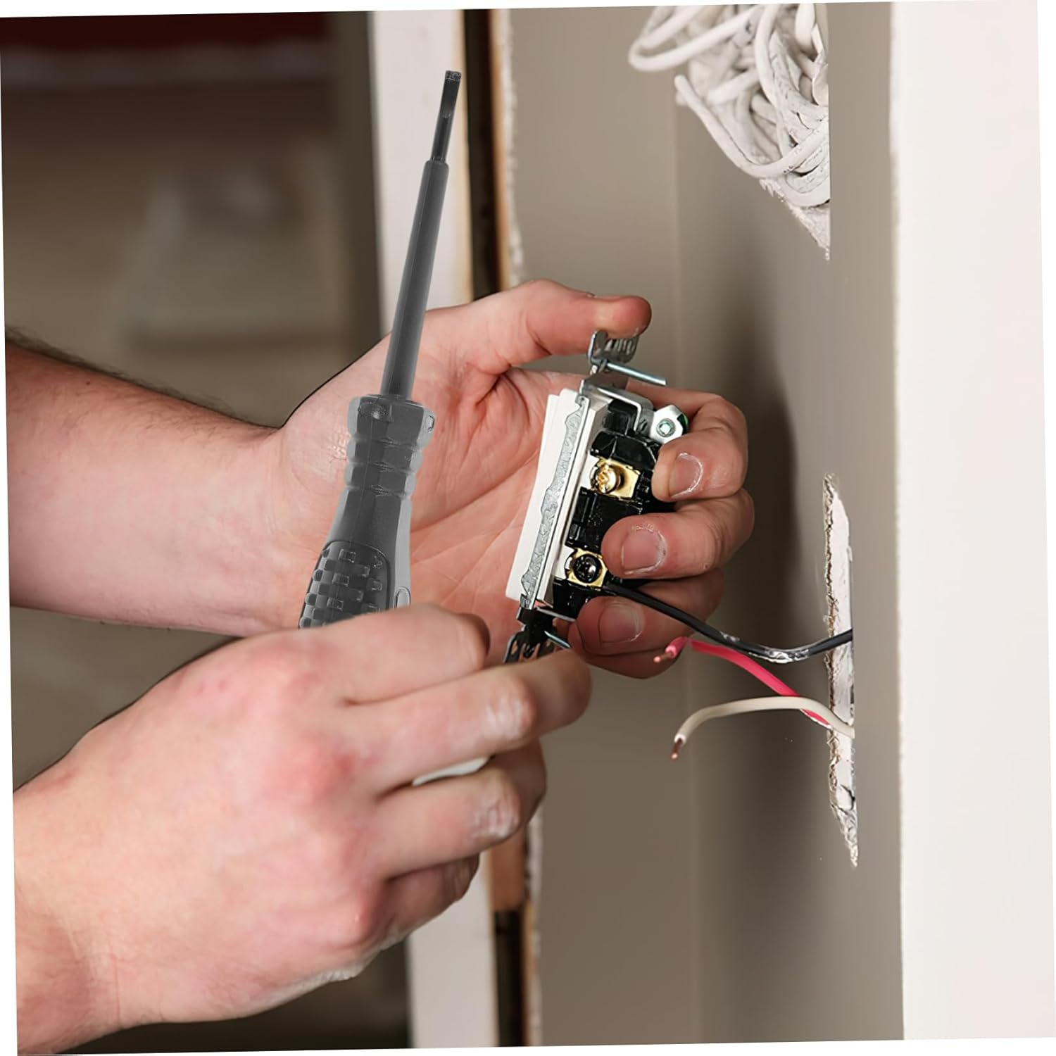 Angoily Electrician'S Essential Tool Voltage Tester Pen Precision Screwdriver Automotive Circuit Testing image number 2