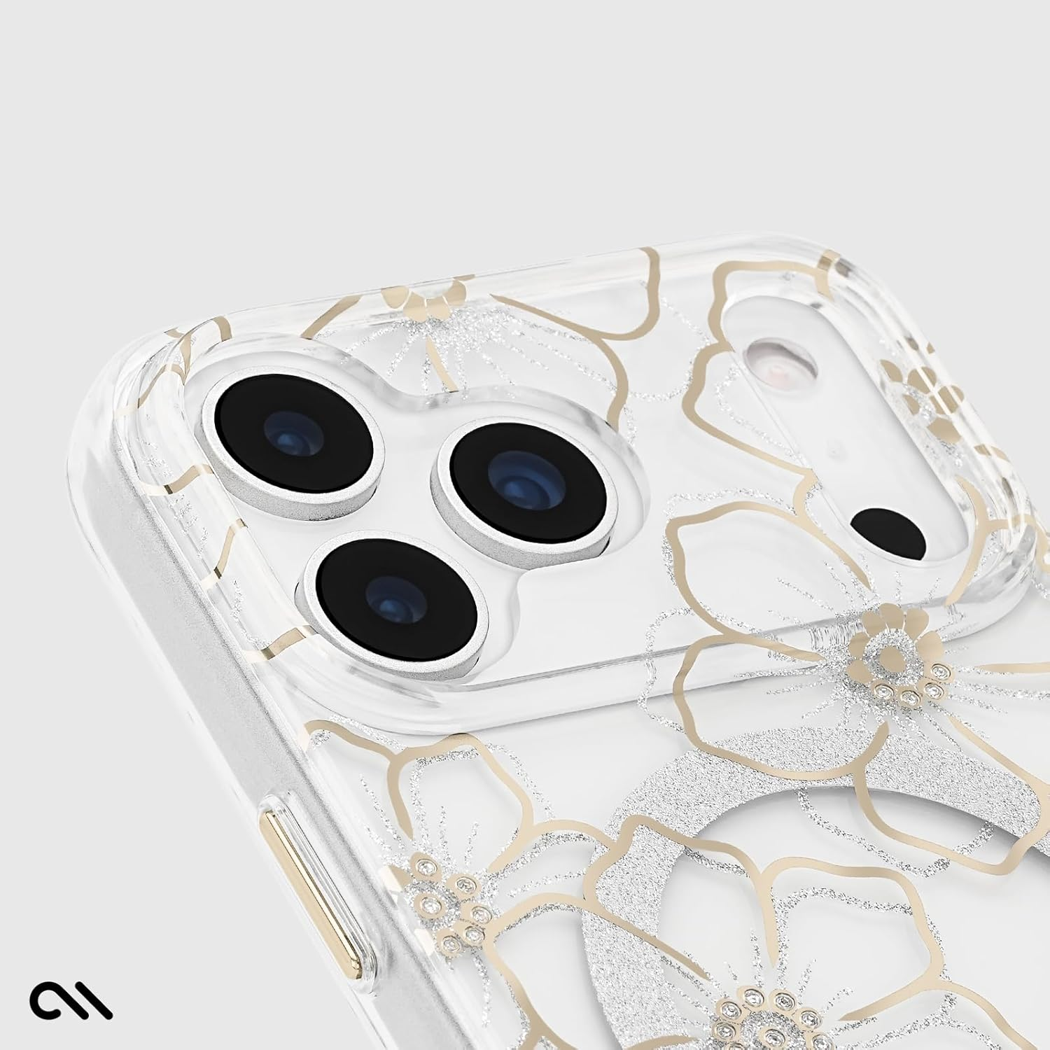 Case-Mate Iphone 17 Pro Max Case [Compatible with Magsafe] - Sparkly Floral Phone Case with 12Ft Drop Protection - Premium Magnetic Cover for Iphone 17 Pro Max - Floral Gems - Iridescent image number 4