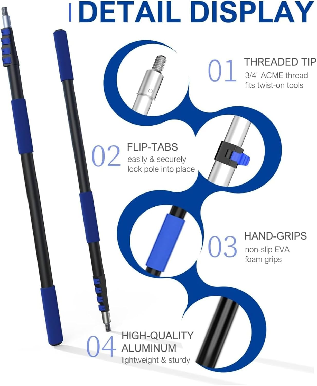 Ssumght 5.5M Reach Light Bulb Changer for High Ceilings with Telescopic Extension Pole, 1-3.6M Light Bulb Extension Pole Changer with Basket and Suction Cup for High Ceilings and Recessed Light,3.6M image number 4