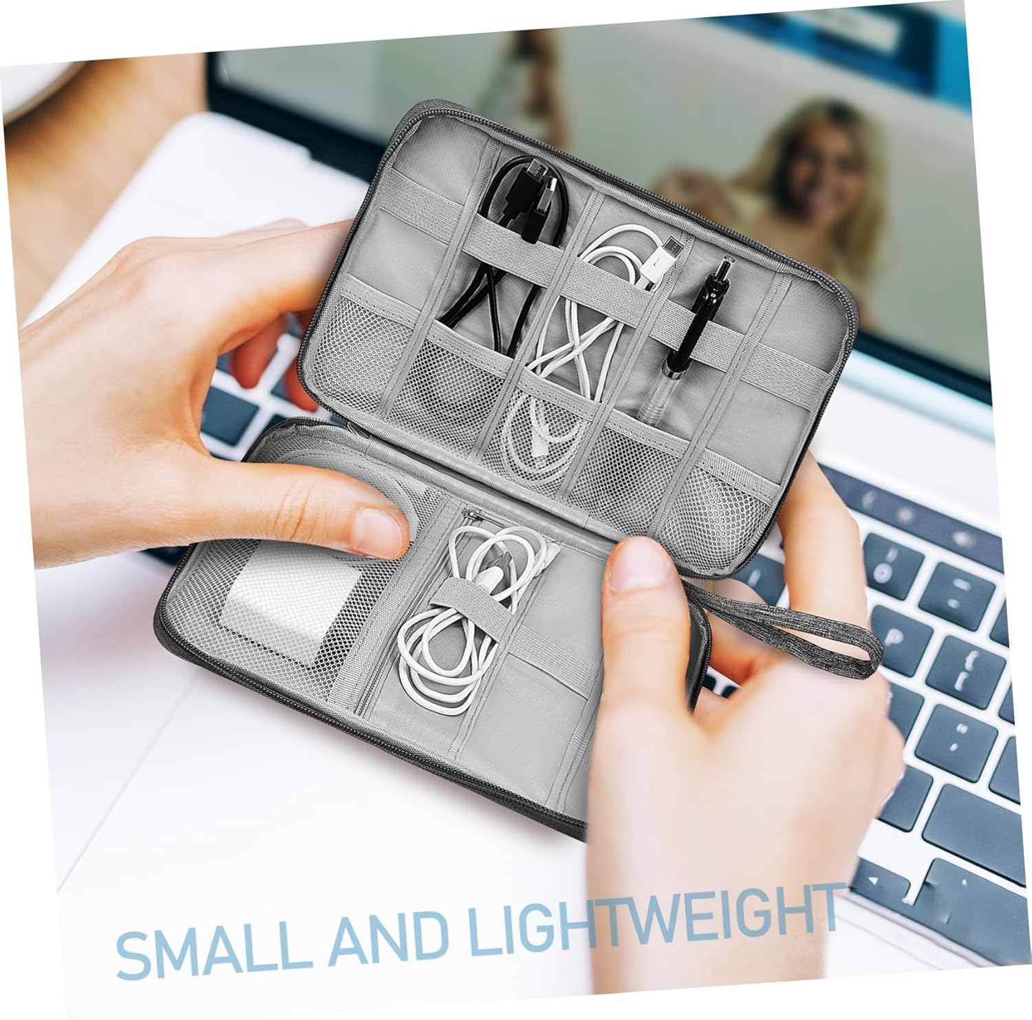 Yardenfun Travel Storage Bag Earphone Organizer Cable Charger Pouches Portable Digital Accessories Organizer Box image number 4