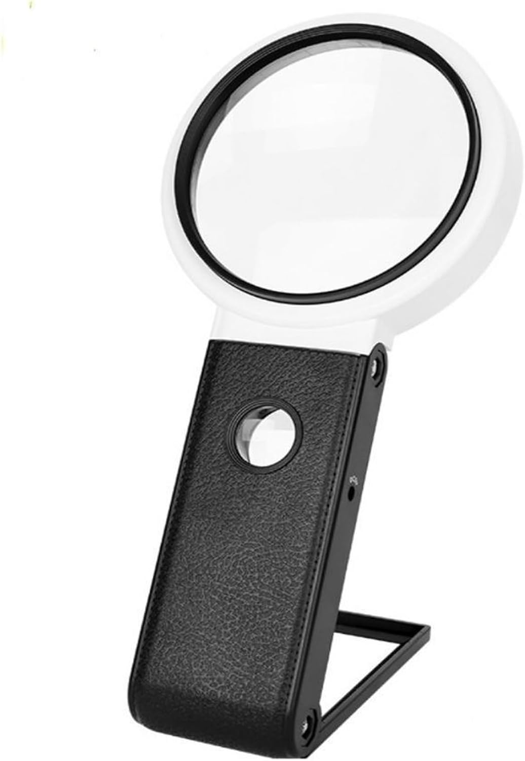 Hands-Free Magnifying Glass with 33 LED Lights,25X Stand Foldable Handheld Magnifying Glass for Coins Jewelry Crafts Hobby Seniors Reading Needle Threading Watch Repair Soldering Close Work image number 2