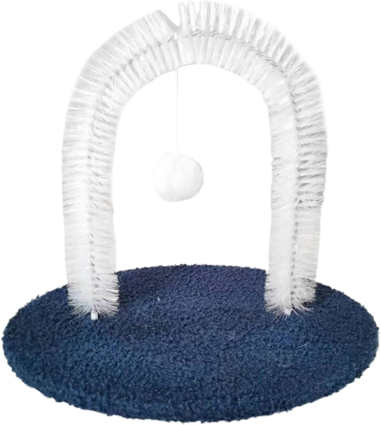 Cat Self Groomer, Cat Massage Brush Grooming Arch, Shedding Tool Hair Remover Brush with Scratching Pad, Non-Slip Massage Toy for Furniture Protection