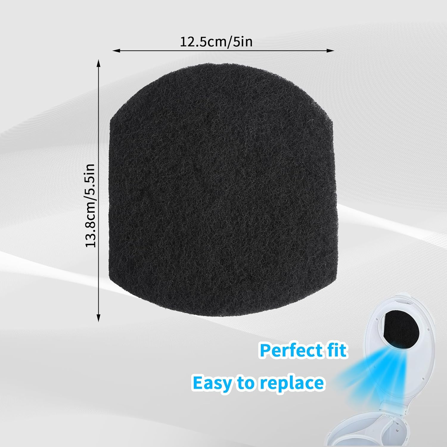 8Pcs Diaper Pail Deodorizers, Activated Charcoal Smell Eliminators Carbon Filters Refills Compatible with Ubbi Diaper Pail to Keep Home Fresh Air image number 6