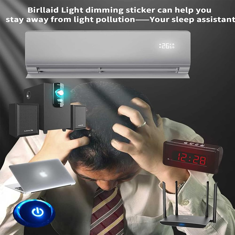 Suithink Light Blocking Stickers, Light Dimming Stickers LED Covers for Routers, Clocks and Electrical Appliances image number 5