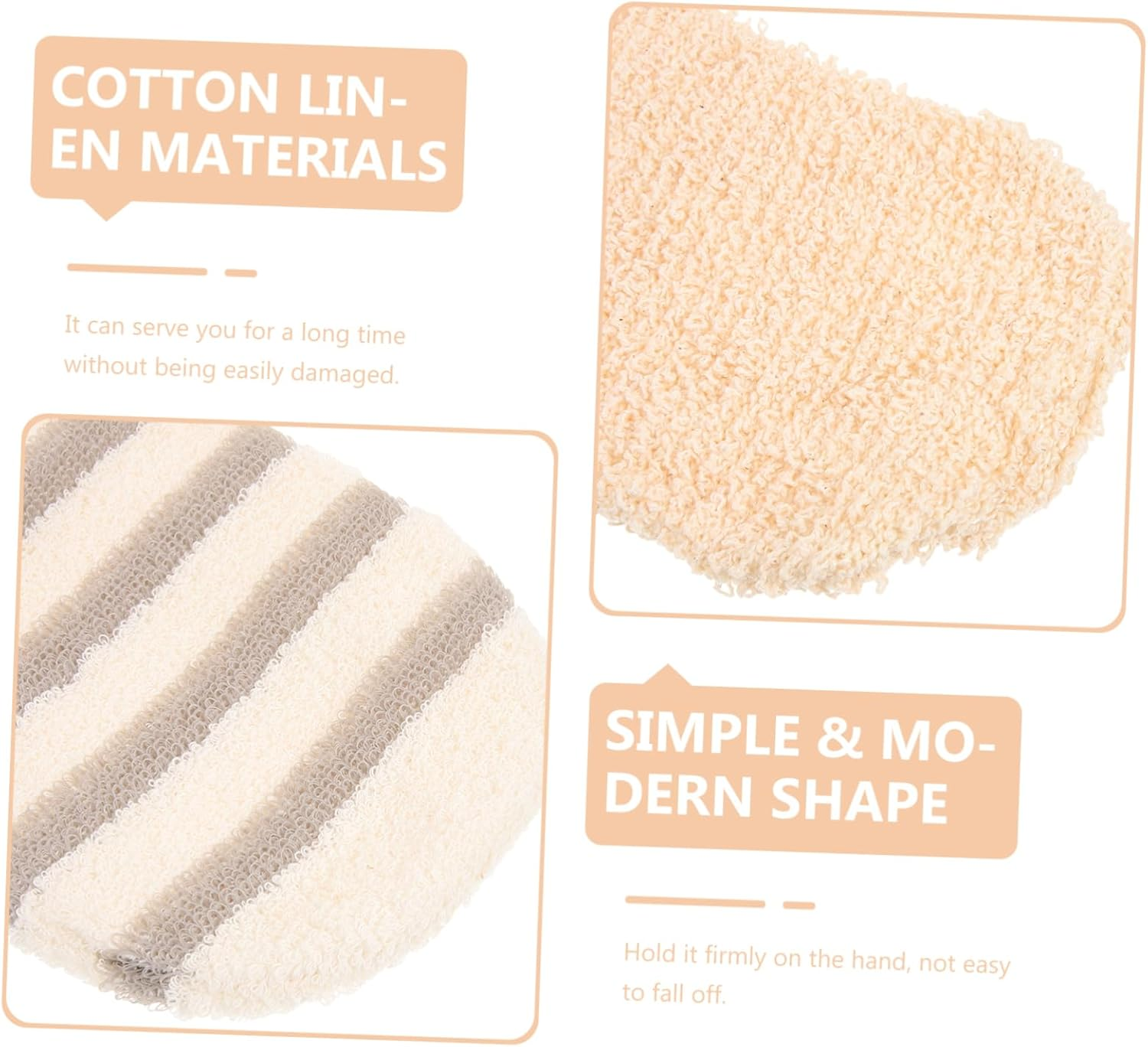 FOYTOKI 2Pcs Body Exfoliator Gloves Body Exfoliator Mittens Household Body Scrubber Supplies image number 5