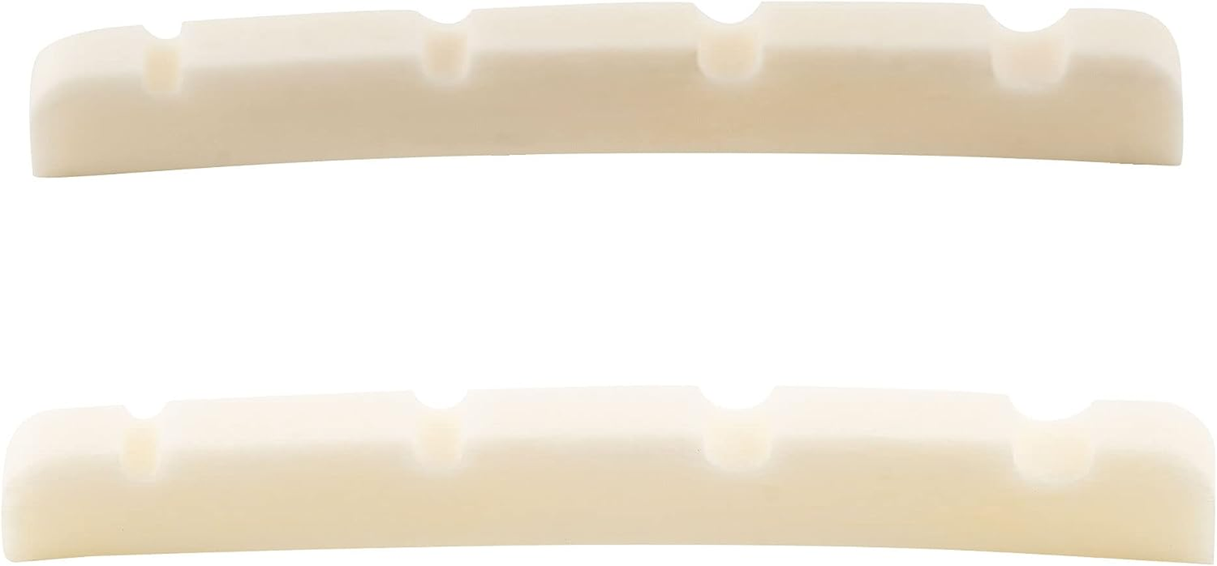 Musiclily Basic 38Mm Flat Bottom Bone Slotted Bass Nut for 4 String Bass Guitar, 38 * 3.5 * 5/4.5Mm (Set of 2)