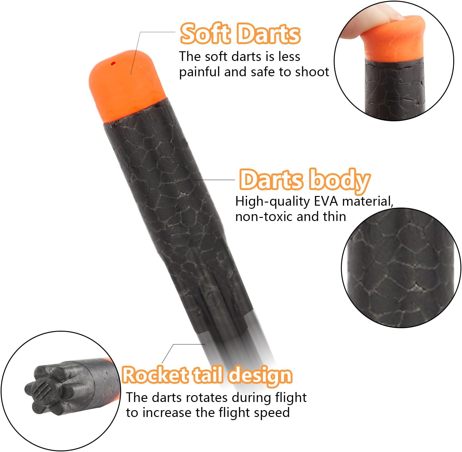 EKIND Foam Darts Refill Pack Compatible for Nerf Ultra Series Blaster image number 2