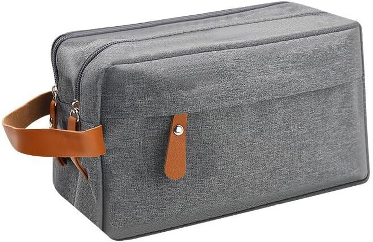 Travel Toiletry Shaving Bag for Men, 1Pc Water Resistant Oxford Cloth Shave Hanging Dopp Kit,Water Resistant Canvas Shaving Bag Toiletry Bag,Oxford Cloth Toiletry Bag Shave Bags,Grey image number 6