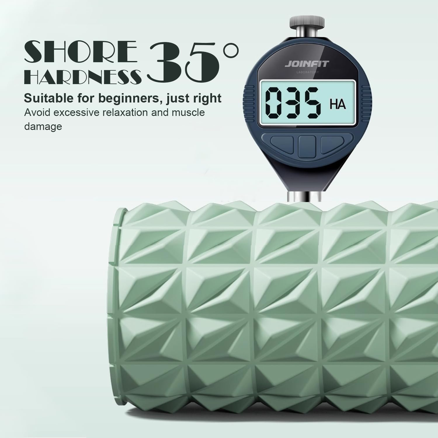 Foam Roller - 18" Deep Tissue Massage Muscle Roller and Stretching Equipment for Sustainable Strength and Myofascial Trigger Point Release (Light Green) - Light Green image number 4