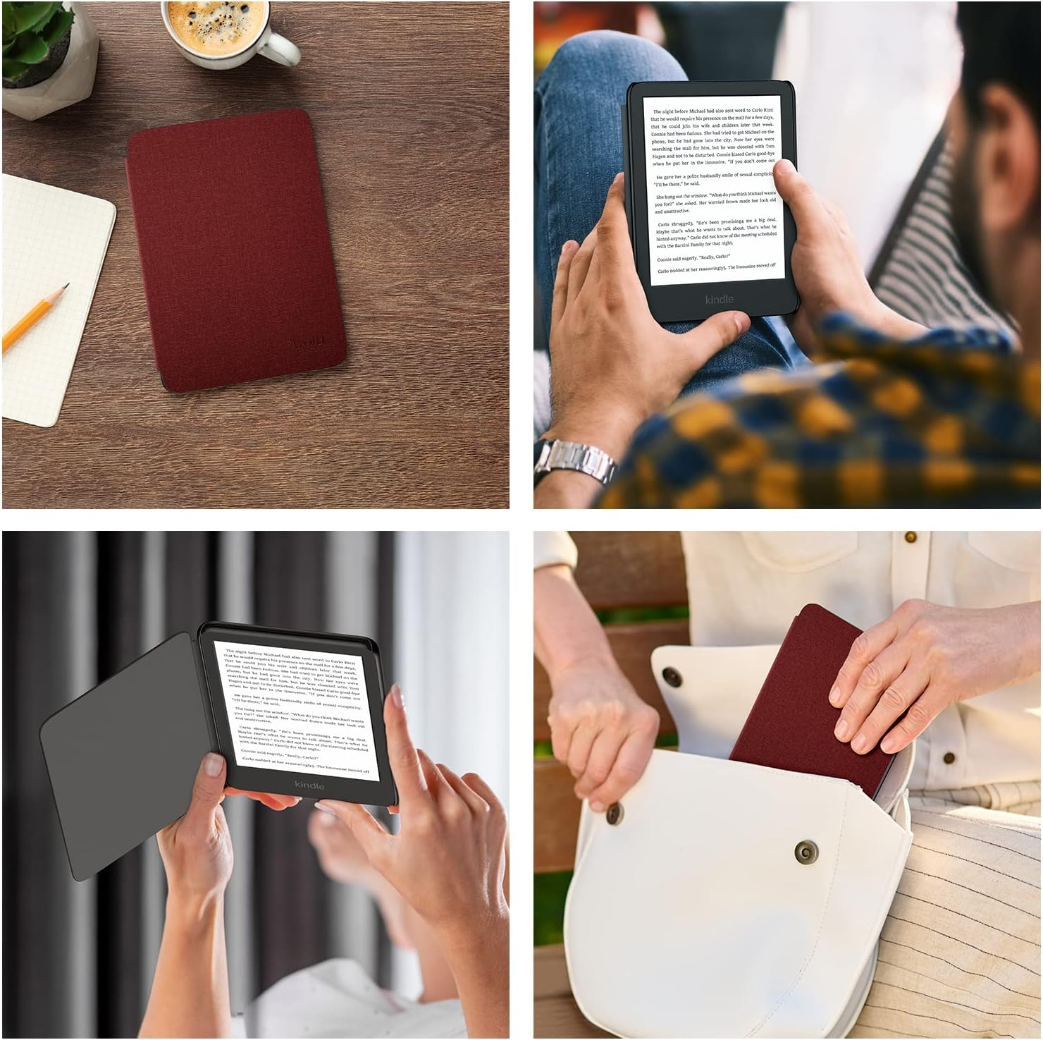 Ayotu Case for 6" All-New Kindle (2024/2022 Release), Slim Lightweight Durable Cover with Auto Sleep/Wake, ONLY Fit 6 Inch Basic Kindle 11Th Gen 2024/2022 Release, Red image number 1