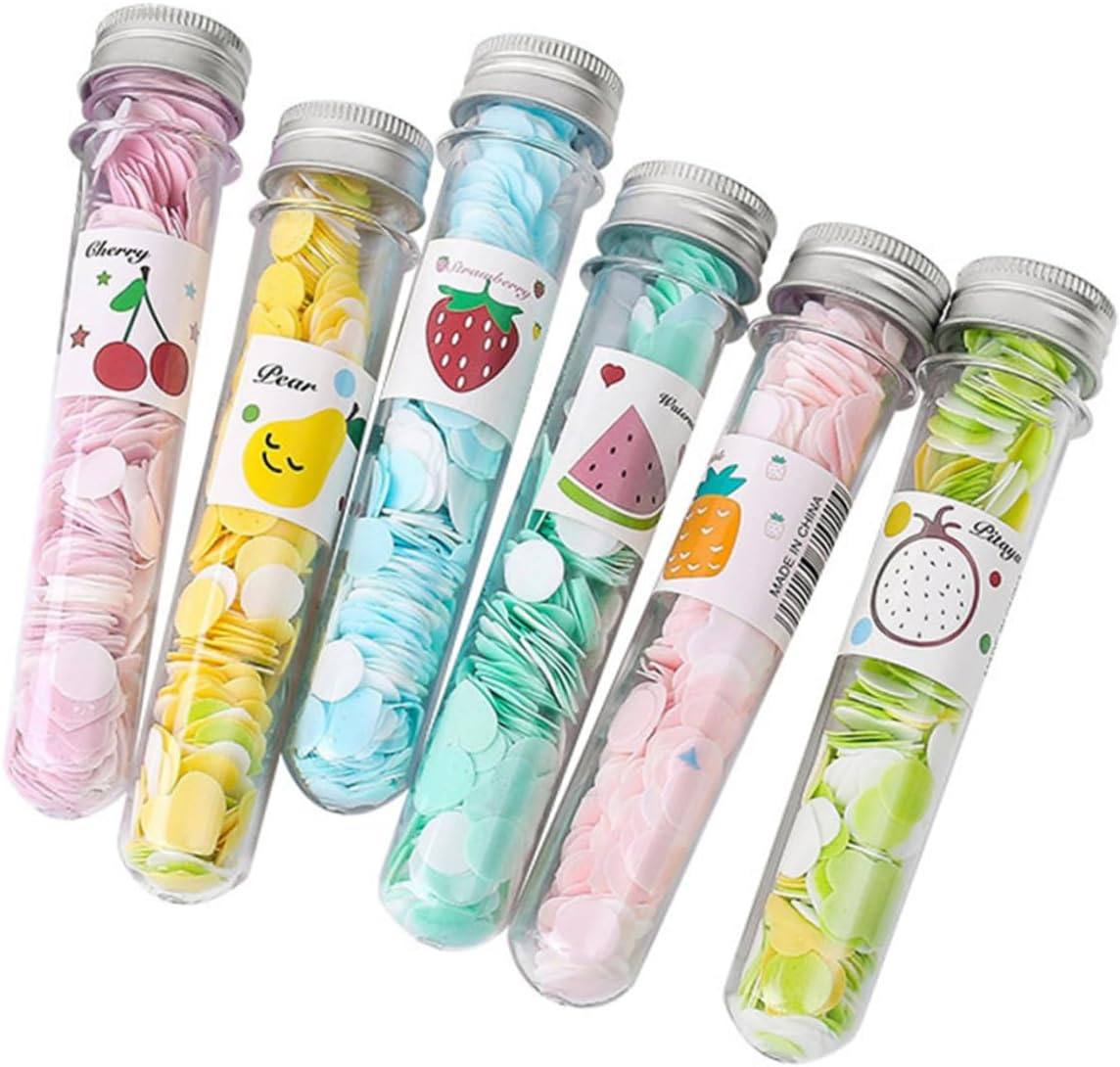 SUPVOX 6Pcs Portable Soap Sheets Reusable Soap Flakes for Hand Washing Travel-Friendly Cleaning Scraps Random Patterns for Camping Hiking and Home Use image number 1