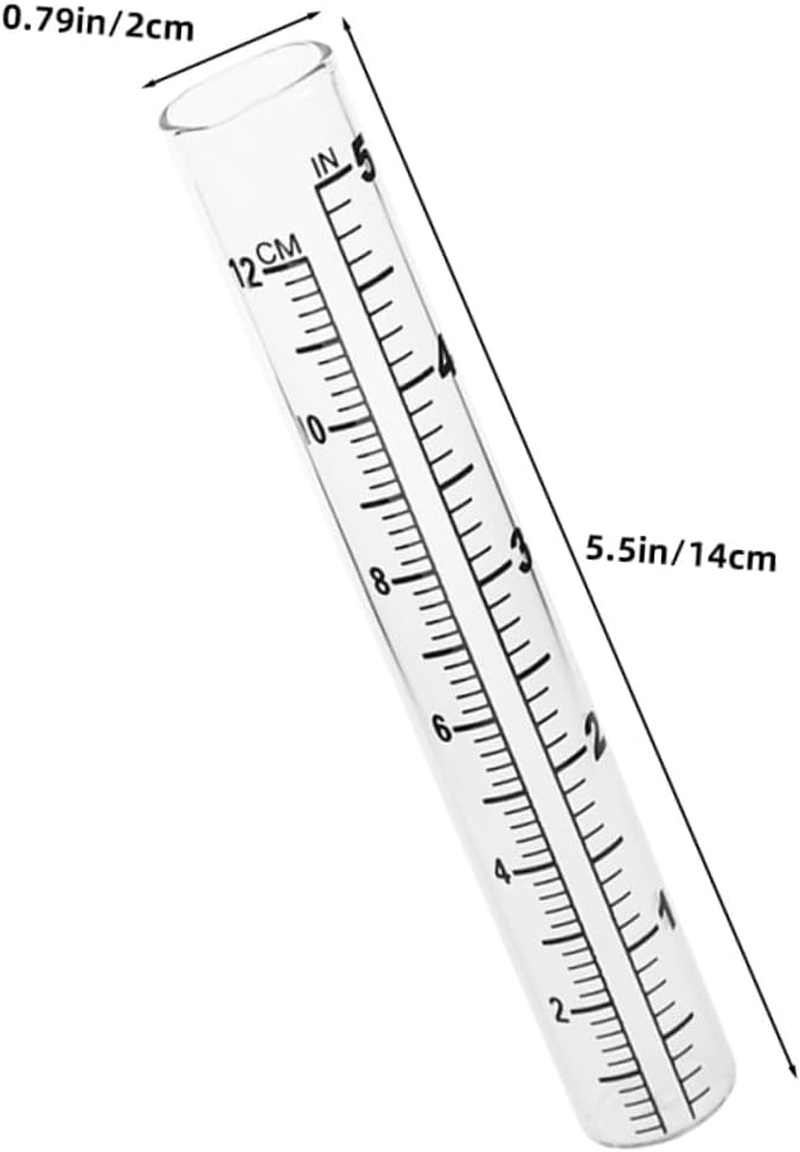 Gatuida 3Pcs Transparent Rain Gauge Replacement Tubes for Accurate Outdoor Rainfall Measurement Easy Quick Installation for Garden Lawn Visible Water Level Tube image number 3