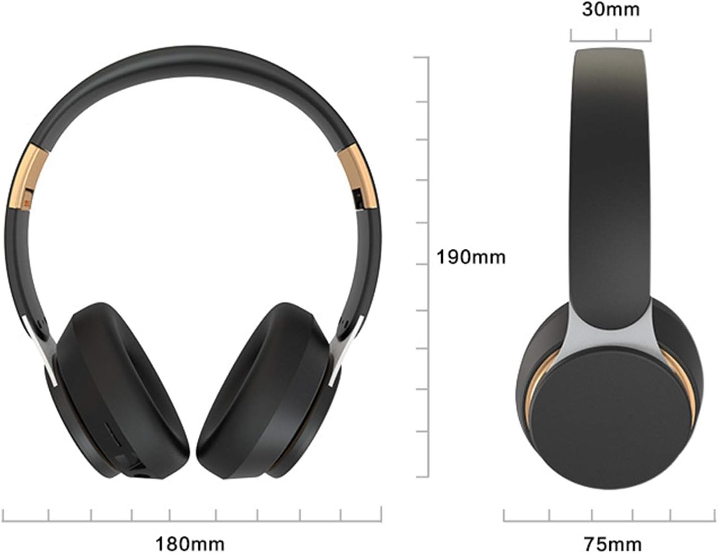 / Noise Canceling Headphones Earphone Foldable with Mic, 7 X7.5X 3 Inches image number 1