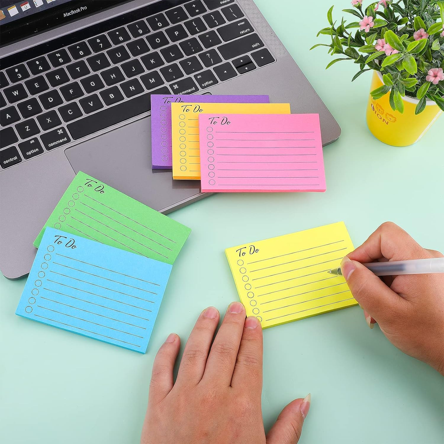 MAIHUO 504 Sheets to Do Post It Notes,To Do List Sticky Note,12 Color Notepad,Post It Note Tags image number 6