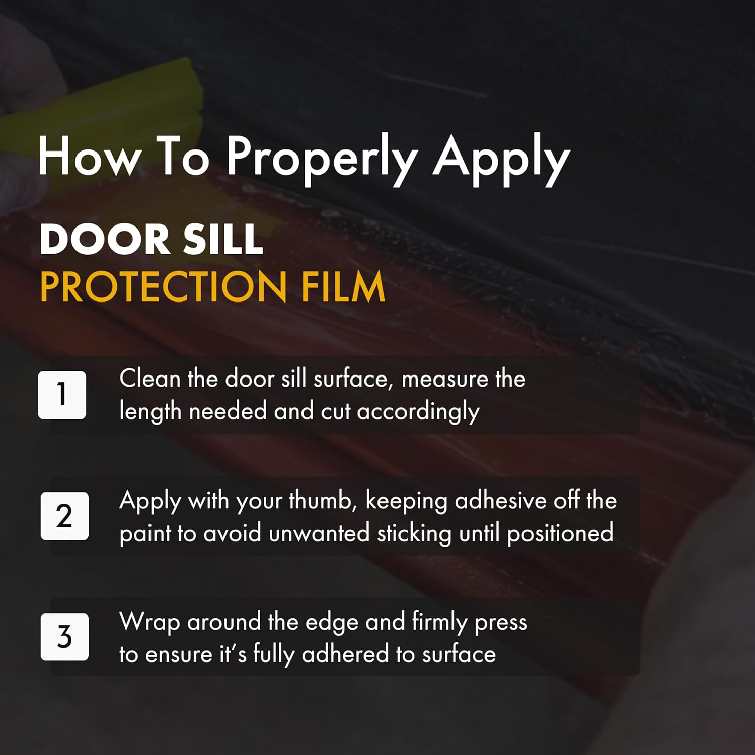 XPEL Universal Door Sill Kit, Clear, 2.75 Inch X 60 Inch image number 6