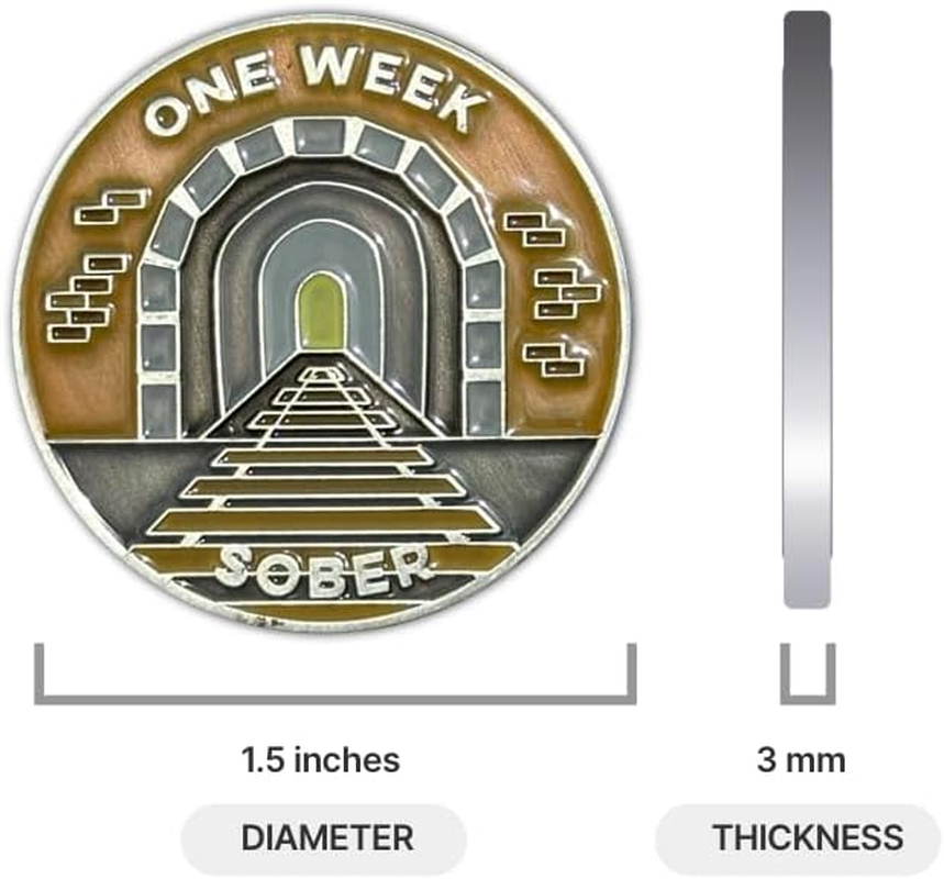 One Week Sober Token | 1 Week Sobriety Chip | Non-Aa, Non-Religious Medallion for Women and Men Celebrating Their Sobriety image number 5